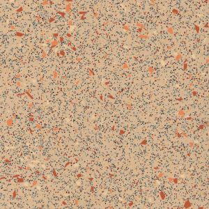 Beige Speckled Effect Non-Slip Contract Commercial Vinyl Flooring for Usage in Restaurants Kitchens, & Garages with 2.0mm Thickness