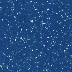 Blue Speckled Effect Non-Slip Contract Commercial Vinyl Flooring for Usage in Restaurants Kitchens, Gyms, & Garages with 2.0mm Thickness