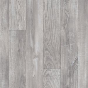 Grey Wood Effect Anti-Slip Vinyl Flooring For LivingRoom, Kitchen, 2.8mm Cushion Backed Vinyl Sheet