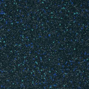 Dark Blue Speckled Effect Anti-Slip Contract Commercial Vinyl Flooring for Usage in Kitchens, Garages, Gyms, & Hospitals with 2.0mm Thickness