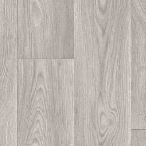 Grey Wood Effect Vinyl Flooring For LivingRoom, Hallway, Kitchen, 2.4mm Thick Cushion Backed Vinyl Sheet