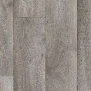 Brown Wood Effect Anti-Slip Vinyl Flooring For LivingRoom, Kitchen, 2.4mm Cushion Backed Vinyl Sheet